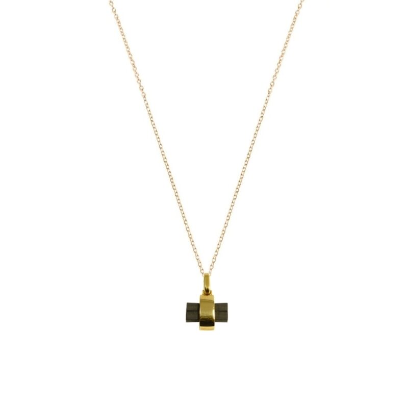 Gold Diamond Cross K18 -0