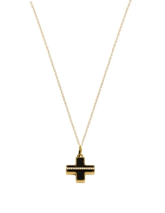 Gold Cross K18 with Diamonds 0.10 ct.-0