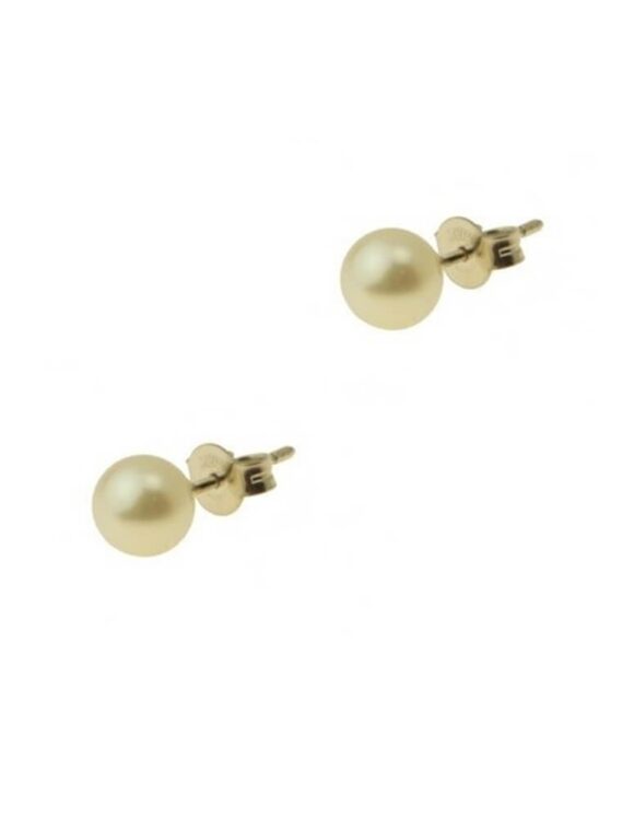 Gold Earrings K18, Pearls-0
