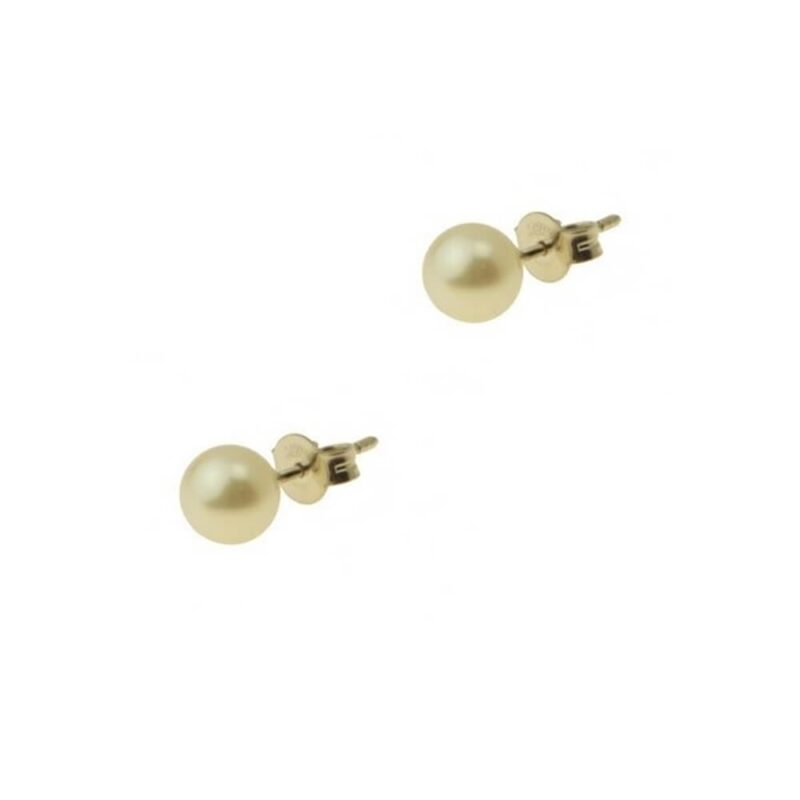 Gold Earrings K18, Pearls-0