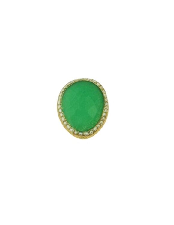 Green Agate Silver 925 Ring-0