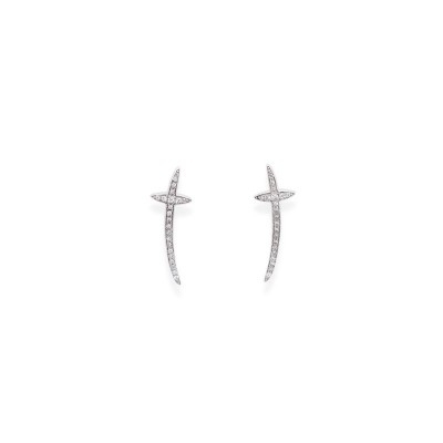 Silver Earrings 925 with Zircon.-0