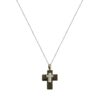 Gold Cross K18, Diamonds 0.12 ct. -0