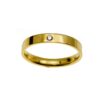 Gold K18 Diamond Wedding Ring -0