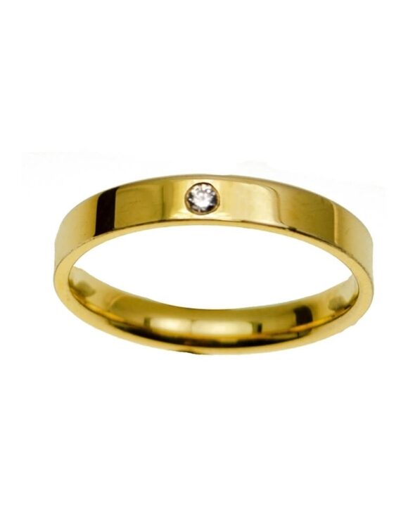 Gold K18 Diamond Wedding Ring -0