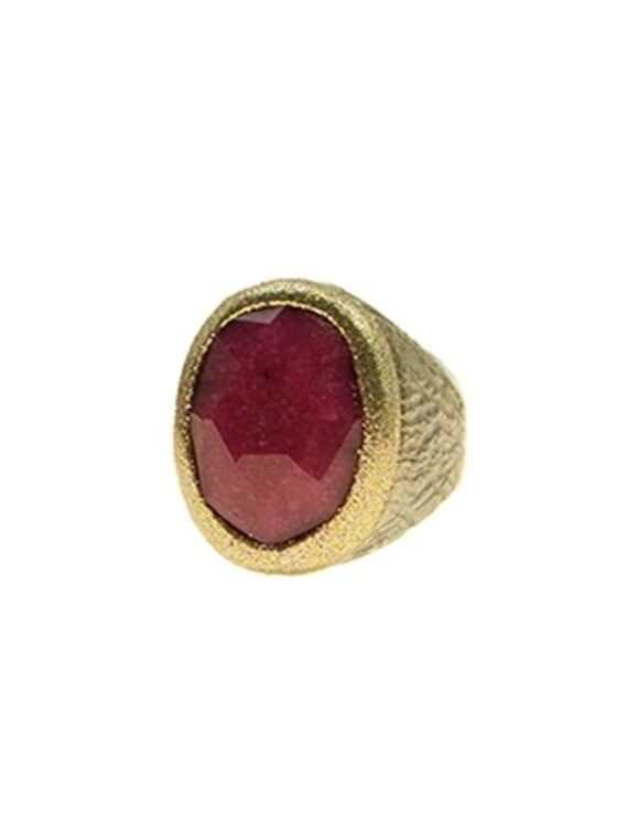 Silver Ring 925. Ruby and Zoisite-0