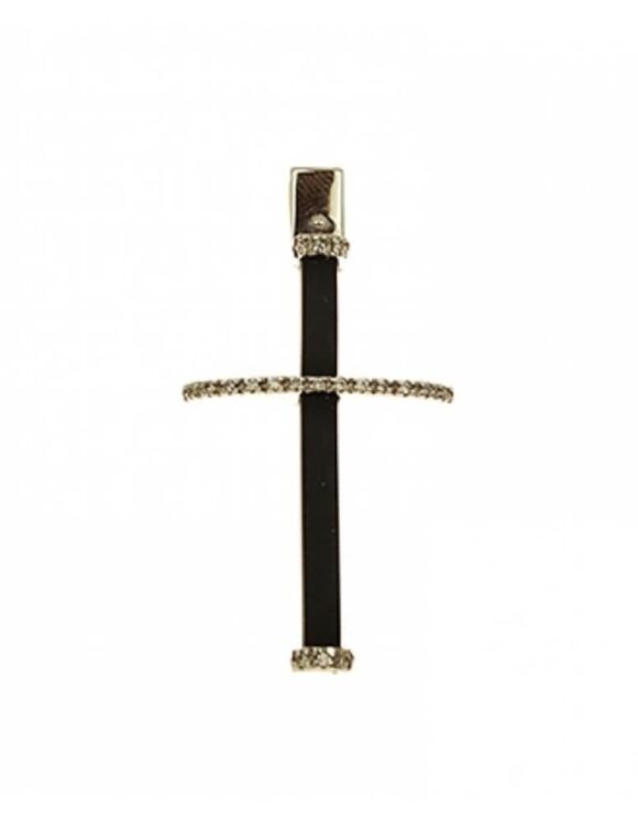 Gold Cross K18, Diamonds 0.10 ct-0