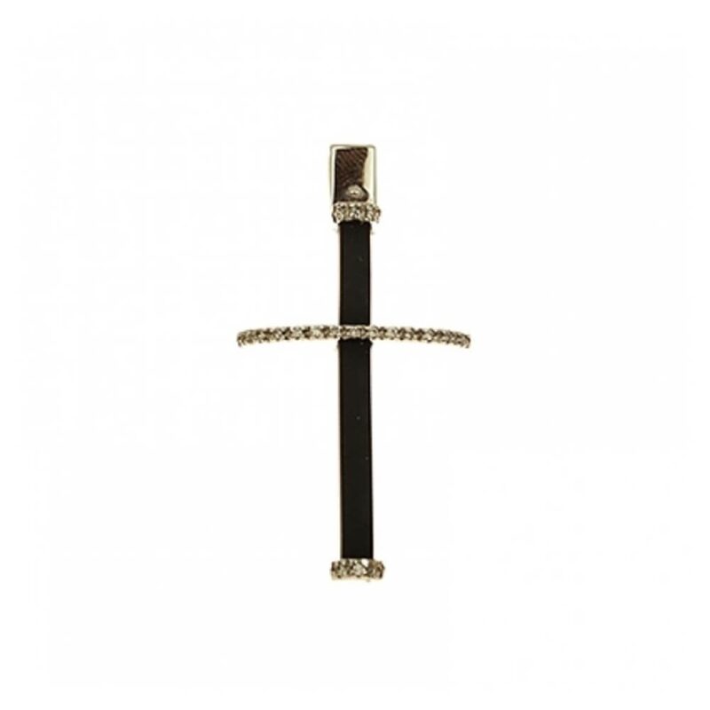 Gold Cross K18, Diamonds 0.10 ct-0