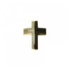 Gold Cross K18, Diamonds 0.16 ct. and Ebony-0