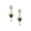 925 Silver Earrings. Agate, Horn & Pearls-0