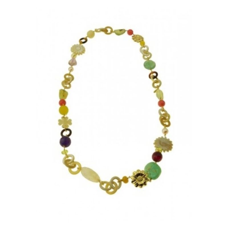 Silver Necklace 925 with Corals.-0