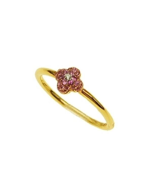 Ring Gold K18, Diamonds 0.01 ct.-0