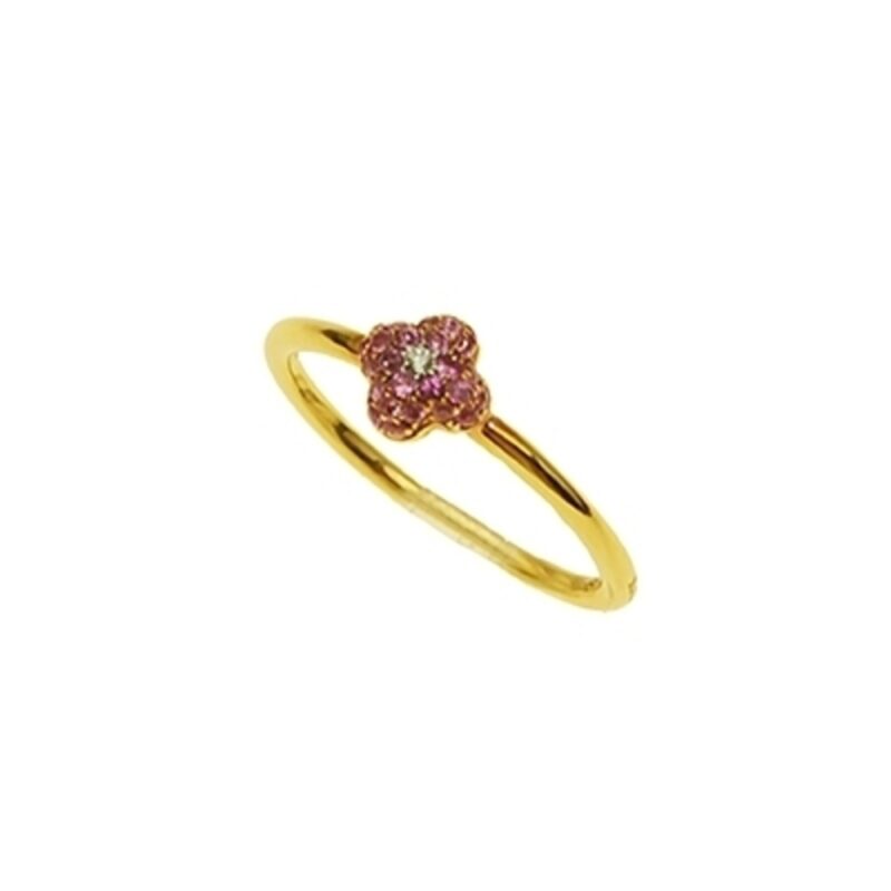 Ring Gold K18, Diamonds 0.01 ct.-0