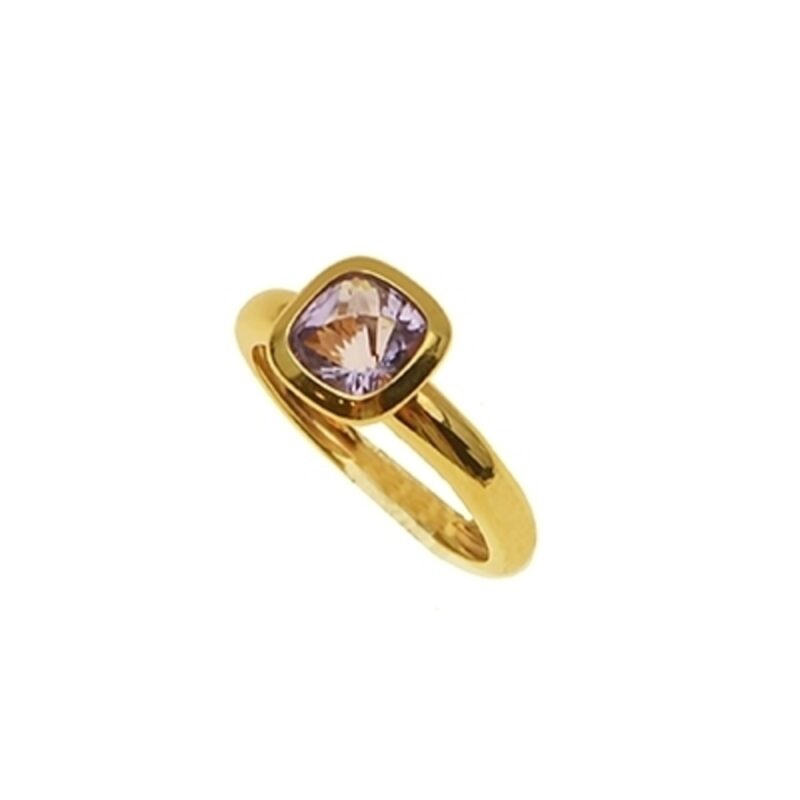 Gold Ring K18, Amethyst-0