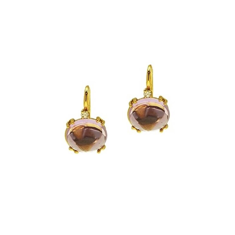 Gold Earrings K18, Diamonds 1.55 ct.-0