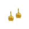 Gold Earrings K18, Diamonds 0.02 ct. -0