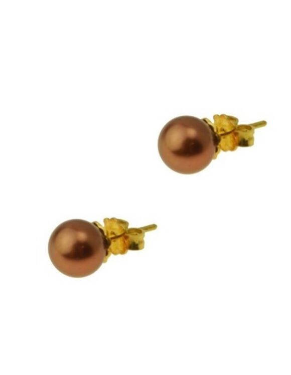 Gold Earrings K18, Pearls-0