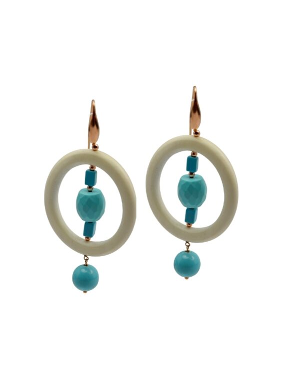 Silver Earrings 925,Turquoise.-0