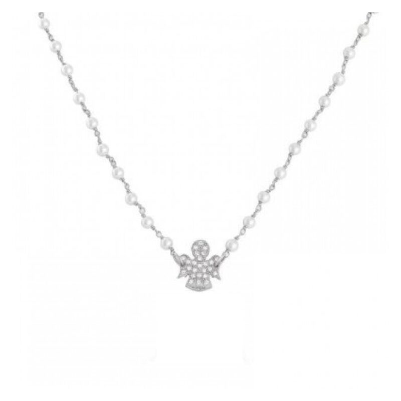 Silver Necklace 925 with Pearls-0