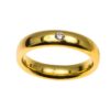 Gold K18 Diamond Wedding Ring -0