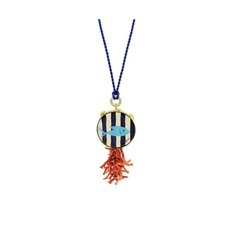 Silver Necklace 925 with Coral-0