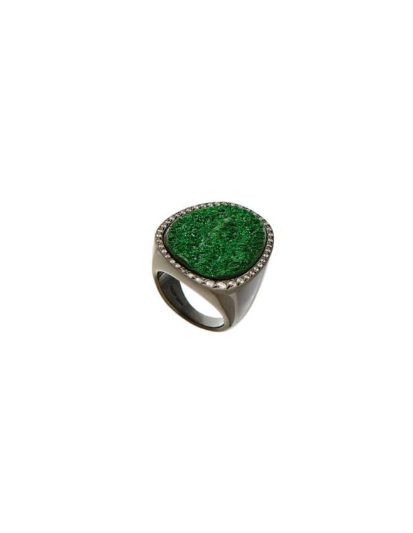 Silver Ring 925 with Green Garnet-0