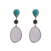 Silver Earrings 925 with Turquoise. -0
