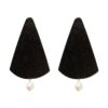 Silver Earrings 925 with Ebony. -0