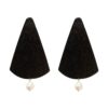 Silver Earrings 925 with Ebony. -0