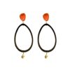 Silver Earrings 925 with Coral. -0