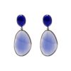 Silver Earrings 925, Lapis Lazuli.-0