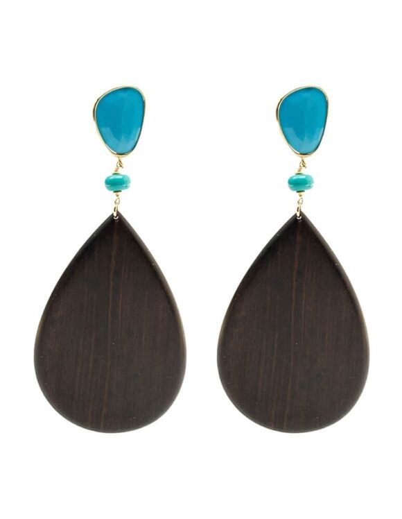 Silver Earrings 925 with Turquoise. -0