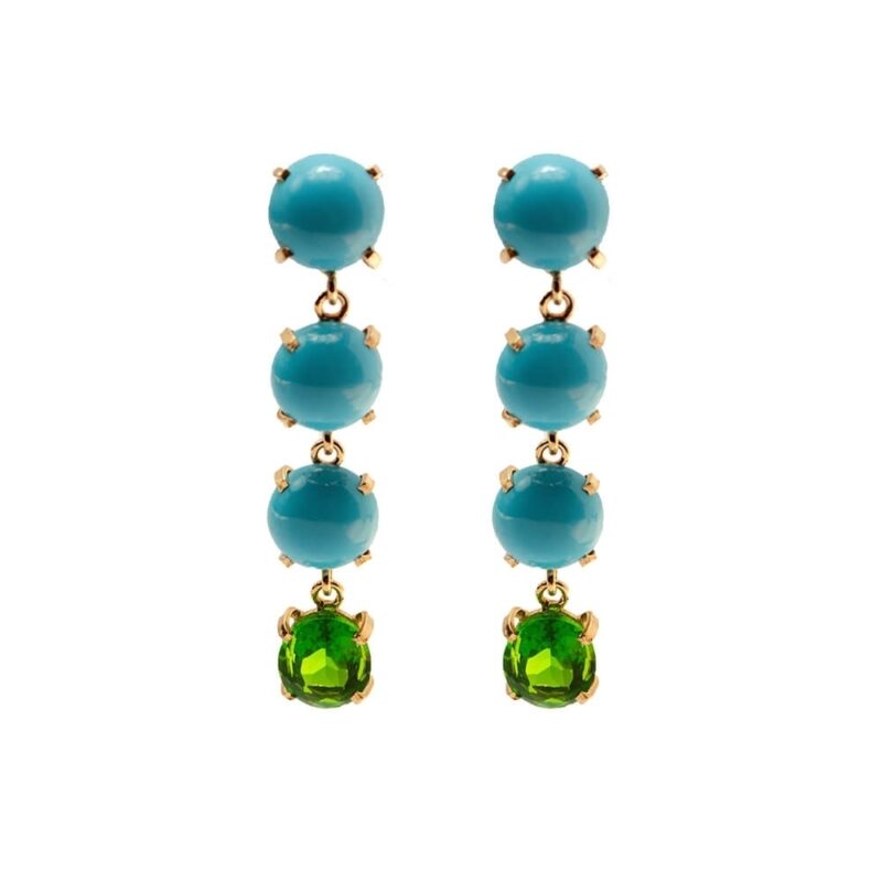 Silver Earrings 925 with Turquoise. -0