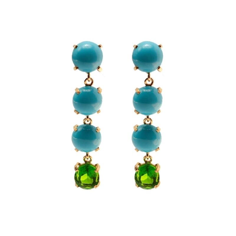 Silver Earrings 925 with Turquoise. -0