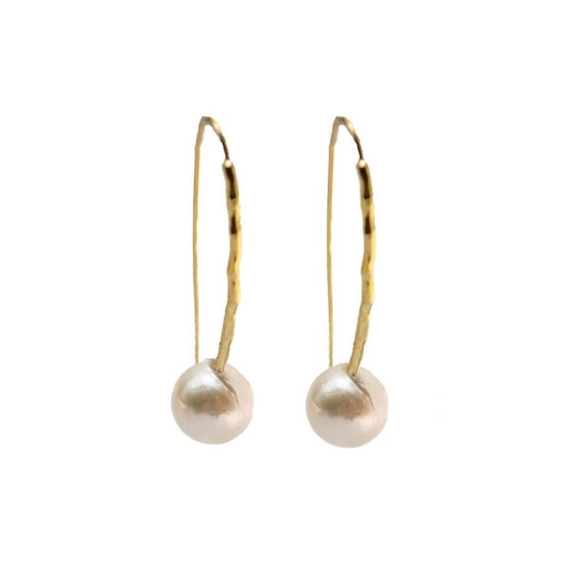 Silver Earrings 925, Pearl-0