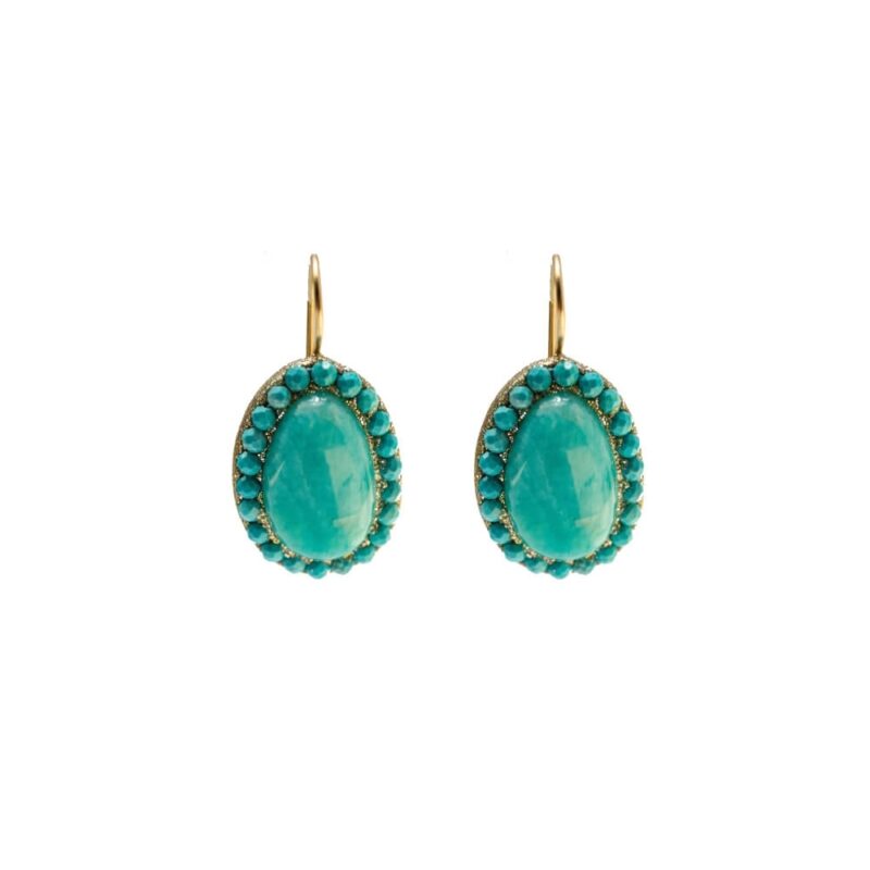 Silver Earrings 925 with Amazonite-0