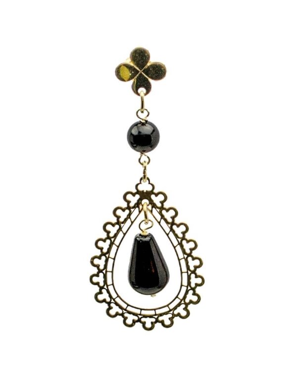 Silver Earring 925 with Onyx-0