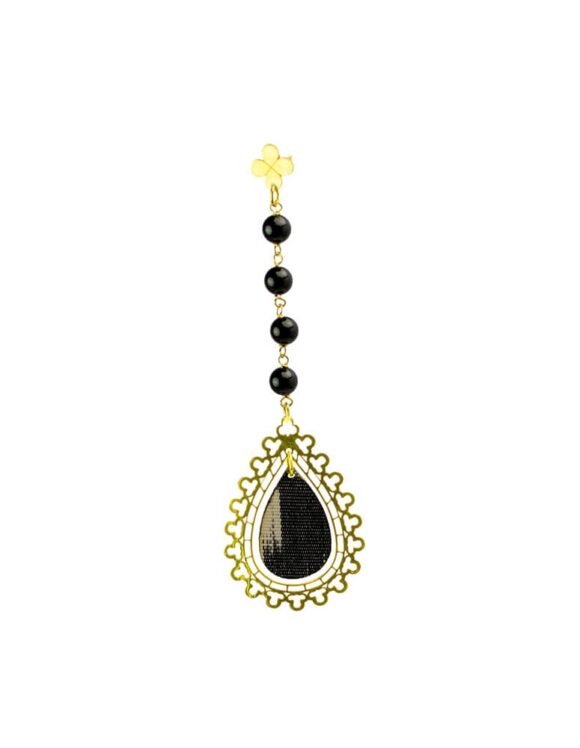 Silver Earring 925 with Onyx-0