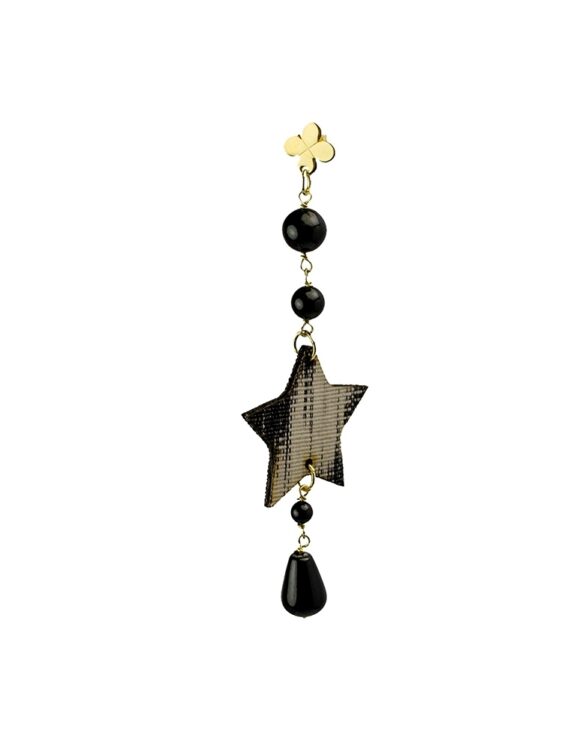 Silver Earring 925 with Onyx-0