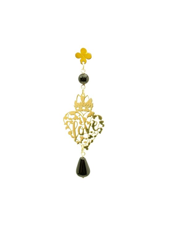 Silver Earring 925, Onyx-0