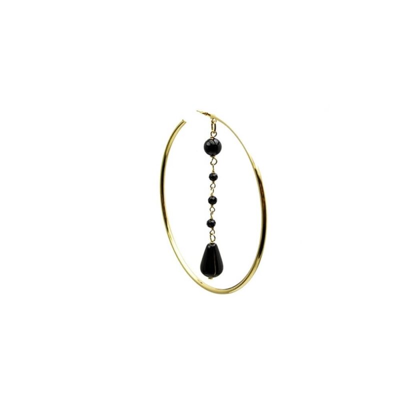 Silver Earring 925, Onyx-0