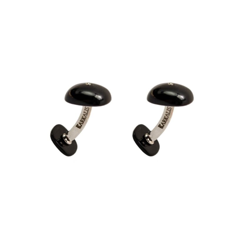 Silver Cufflinks 925, Onyx.-0