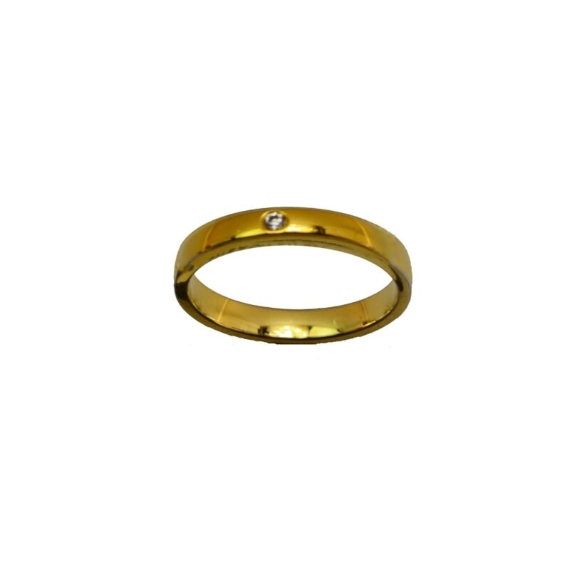 Gold K18 Diamond Wedding Ring -0