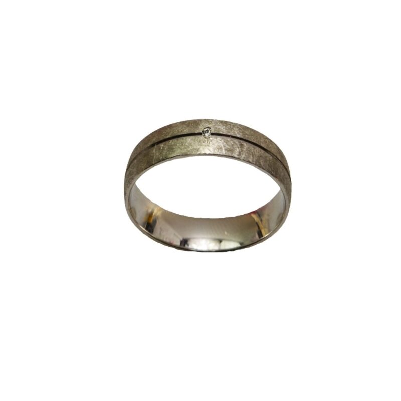 Gold K18 Wedding Ring, Diamond 0.01 ct-0