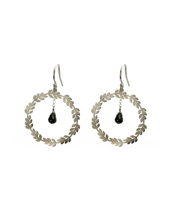 Silver Earrings 925 with Onyx.-0