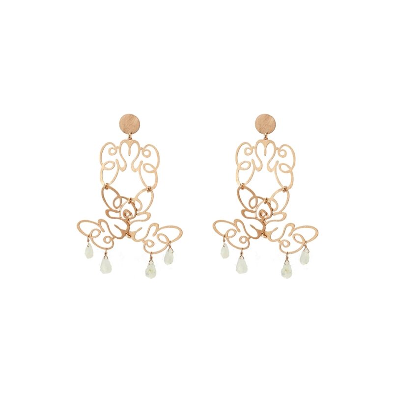 Silver Earrings 925 with Quartz-0