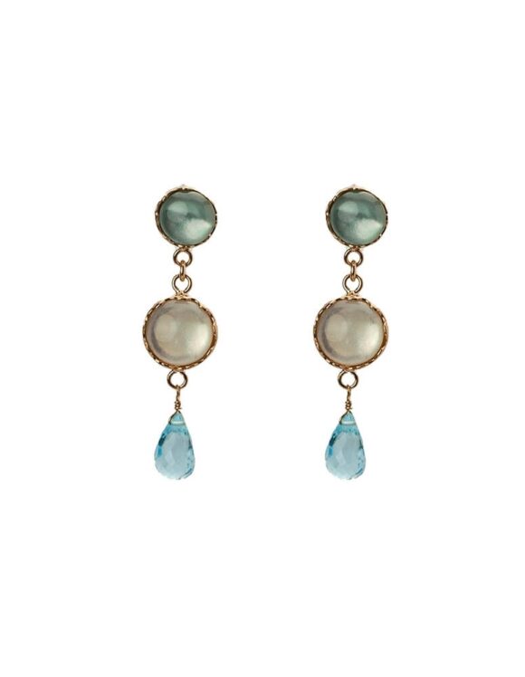 Silver Earrings 925 with Topaz-0