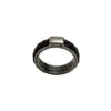 Silver Ring 925 with Leather-0