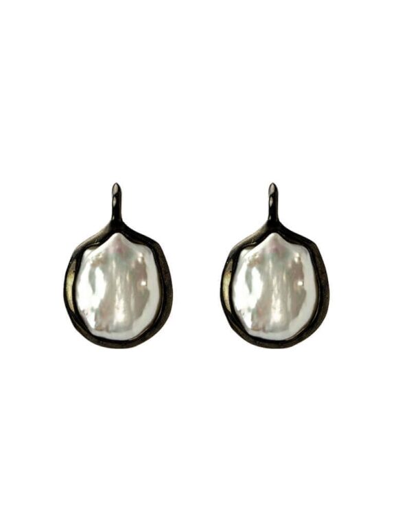 Silver Earrings 925, Pearl-0