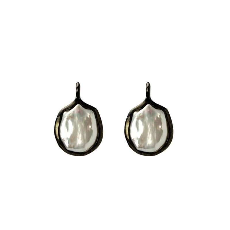 Silver Earrings 925, Pearl-0